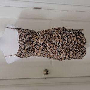 Ultra Flirt Size L Floral Ruched Bodycon Mini Halter Dress, Exc. Used Cond.